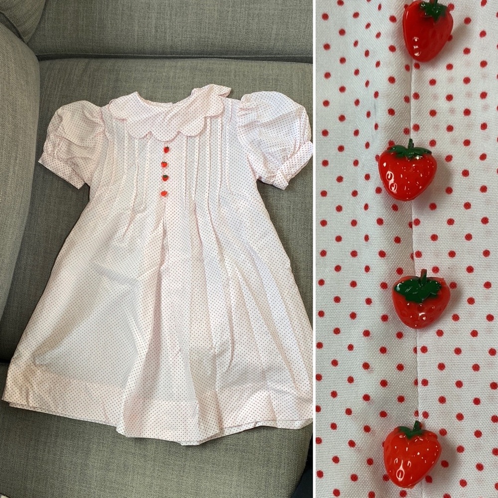 Vintage Girls Strawberry Dress